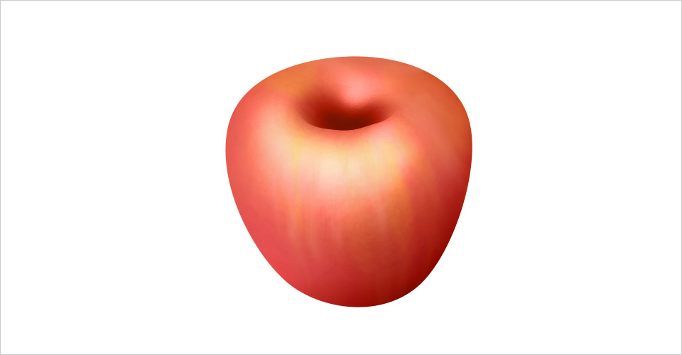 PS绘制逼真苹果-调整花纹图层不透明度.jpg