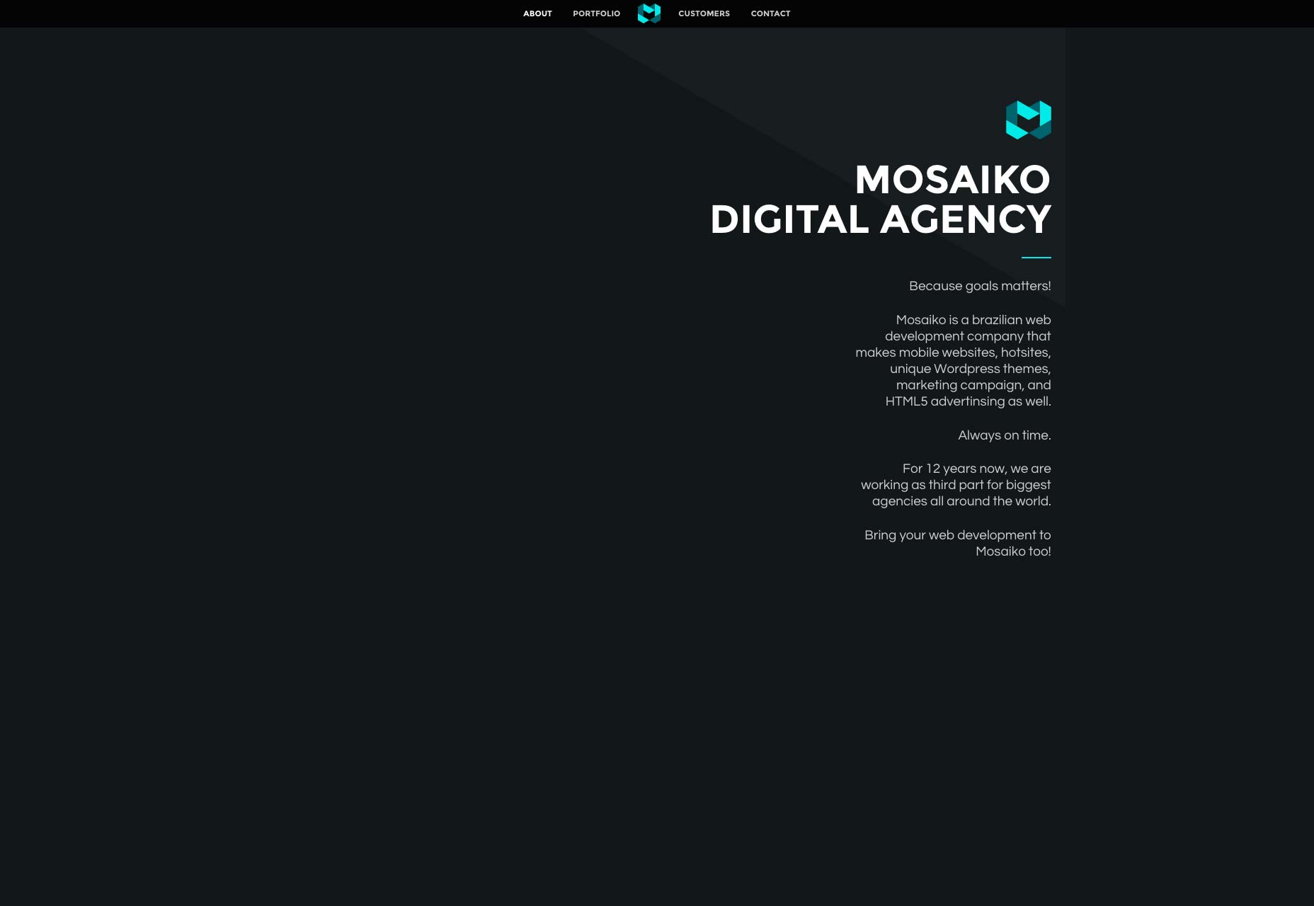 Mosaiko的关于页效果