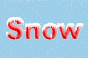 利用滤镜及图层样式制作<font color="red">简单</font>的积雪<font color="red">字</font>