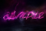 Photoshop制作梦幻的紫色星云发光字