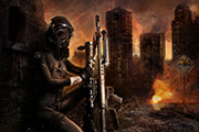 PS合成科幻战争片中的硝烟城市场景