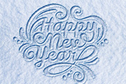 Photoshop制作有趣的新年快乐雪地划痕字/雪地字/浮雕字