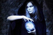 PS合成黑暗里使用魔法球的女巫师/魔法师
