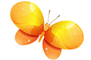 PS绘制漂亮可爱的橙色水晶小蝴蝶