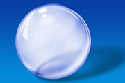 Photoshop做一个逼真的透明玻璃球体效果