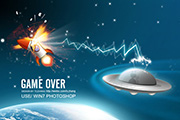 PS合成简洁的太空星球大战游戏海报