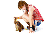 Photoshop鼠绘美女与可爱的小狗