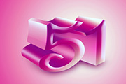 Photoshop制作大气的紫色51<font color="red">立体字</font>