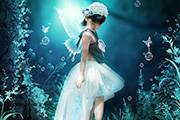 Photoshop打造漂亮的蓝色小天使