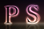 PS CS6制作漂亮的发光彩丝字/光线字/光丝字