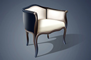 Photoshop绘制逼真的古典木质沙发椅子