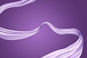 Photoshop制作飘逸的多弧度紫色绸带