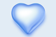 Photoshop制作漂亮的蓝色水晶心形