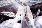 Photoshop合成雪上上的白色天使