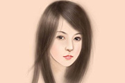 PS<font color="red">鼠绘</font>清纯的古典美女头像