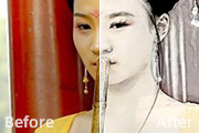 PS<font color="red">如何</font>把人物照片做成古典淡彩水粉画效果