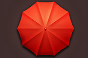 Photoshop制作一把张开的红伞