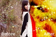Photoshop打造金色<font color="red">梦幻</font>的外景人物图片