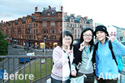 Photoshop调出外景人物<font color="red">照片</font>艳丽的淡蓝色