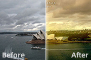 Photoshop调出<font color="red">海景</font>图片绚丽的金色<font color="red">调</font>