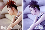 Photoshop<font color="red">调出</font>室内美女图片经典淡蓝色