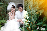 Photoshop打造古典的暗调青绿色<font color="red">婚</font>片