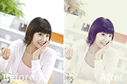 Photoshop调出室内人像<font color="red">图片</font>淡淡的黄灰色