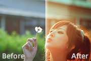 Photoshop给偏暗的外景<font color="red">图片</font>加上唯美的粉褐色