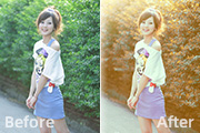 Photoshop打造柔美的橙黄色秋季外景<font color="red">图片</font>