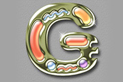 PS制作绚丽珠宝文字特效