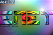 Photoshop打造旋转的彩虹文字效果