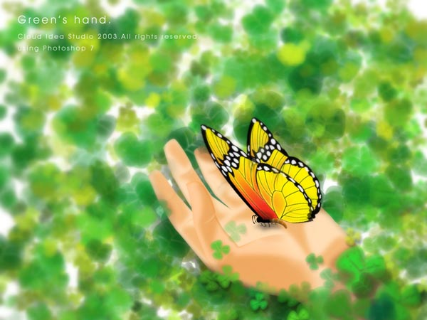 Photoshop鼠绘插画详细解说教程之叶子背景