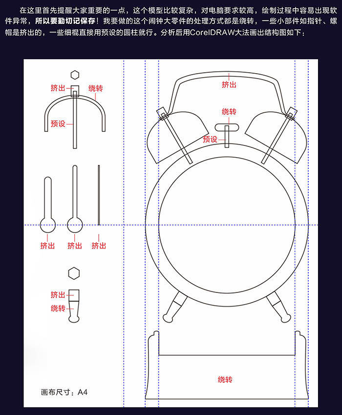 利用pscc版3d工具制作逼真的古典金属闹钟