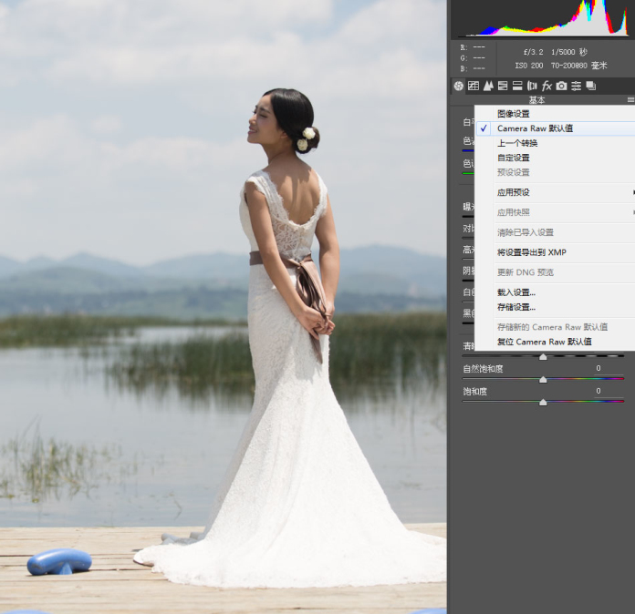 Photoshop调出外景婚片蓝色小清新艺术效果